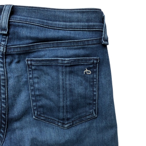 Rag & Bone Jeans Ankle Skinny Size 25 Blue Denim Raw Released Hem - Picture 10 of 15